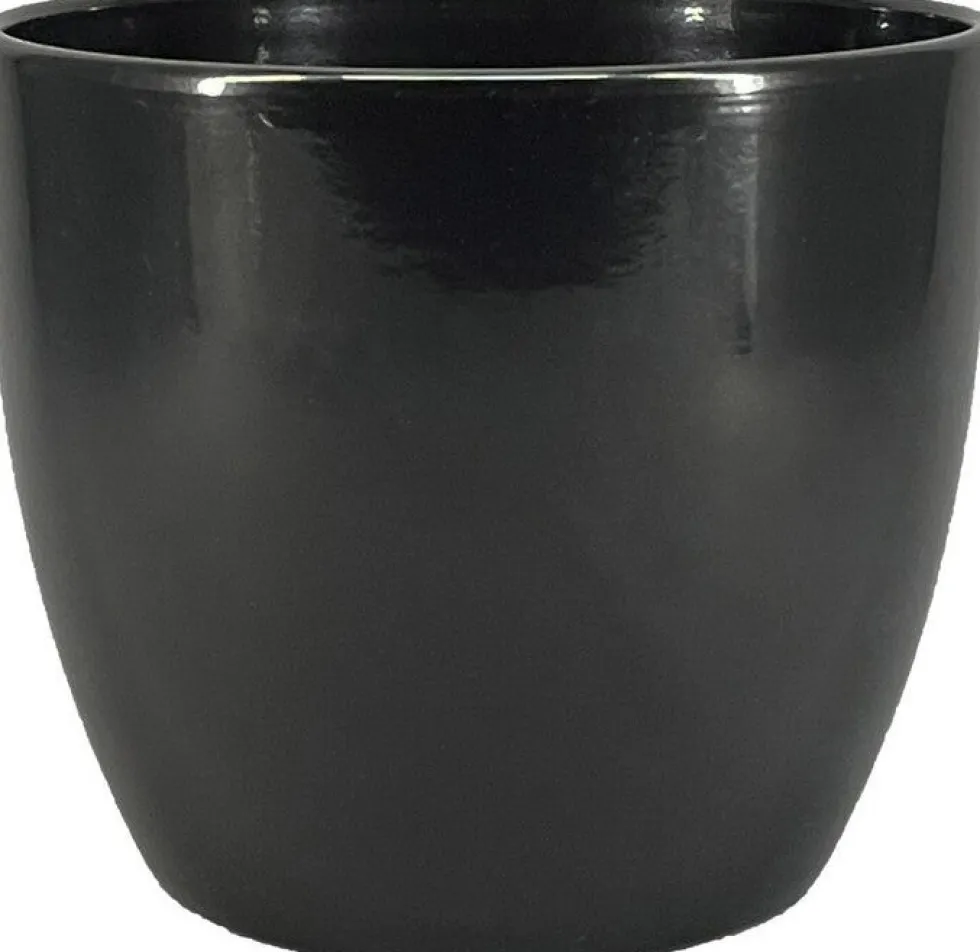 Floran bloempot Boule zwart D 8,5 H 6,5 cm