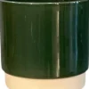 Gina Da bloempot Eno donkergroen duotoon D 13 H 13 cm