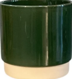 Gina Da bloempot Eno donkergroen duotoon D 8 H 7,5 cm