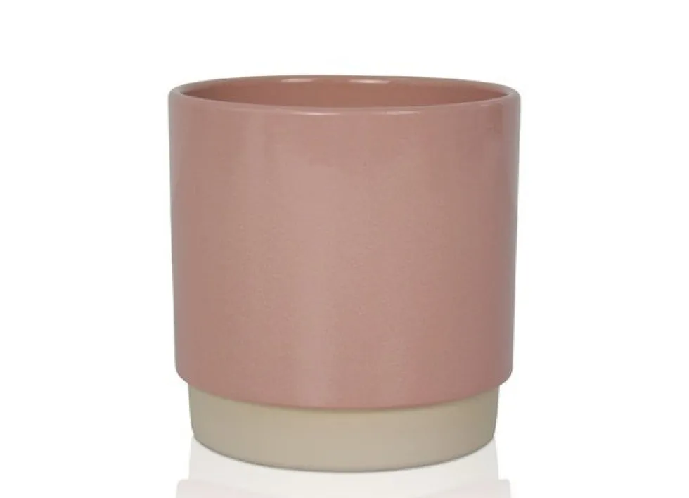 Gina Da bloempot Eno roze duotoon D 13 H 13 cm