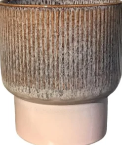 Gina Da bloempot op voet Dodo beige D 14 H 15 cm