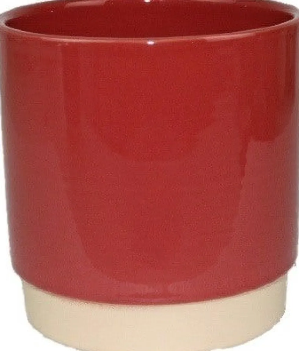 Gina Da bloempot op voet Eno rood duotoon D 8 H 7,5 cm