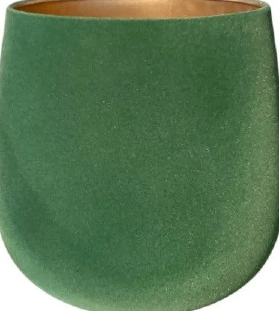 Gina Da bloempot Velvet groen D 40 H 40 cm