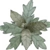 Gisela Graham kerstbloem poinsettia groen / zilver 23 x 23 x 26 cm