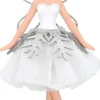 Gisela Graham kerst ornament Carina ballerina eerste positie wit / zilver 6 x 2 x 12 cm