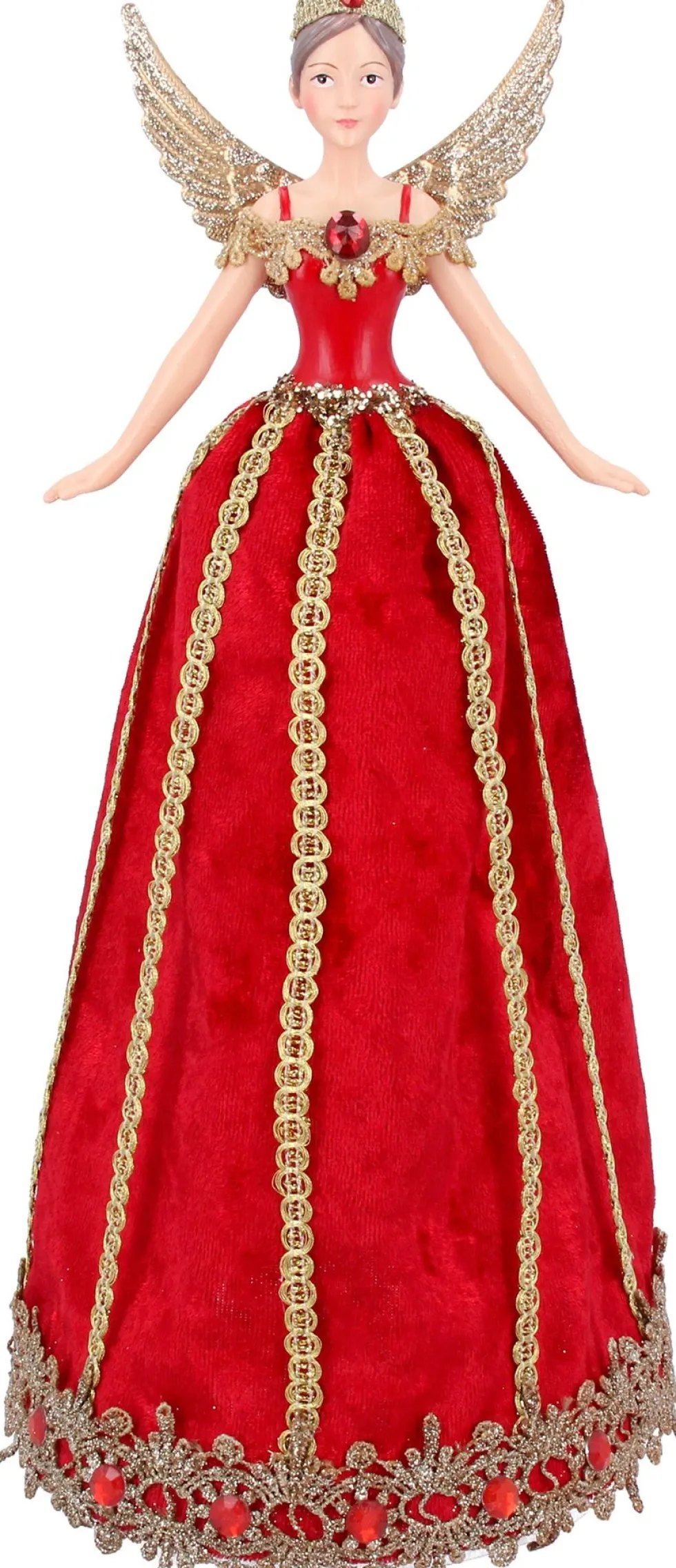 Gisela Graham piek Malene fee ringen rood / goud 13 x 13 x 28 cm