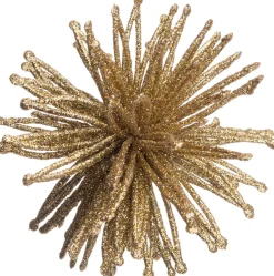 Glitter ijsster 10 cm 4 stuks goud