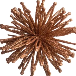 Glitter ijsster 10 cm 4 stuks koper