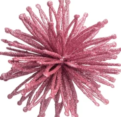 Glitter ijsster 10 cm 4 stuks lichtroze