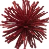 Glitter ijsster 10 cm 4 stuks rood