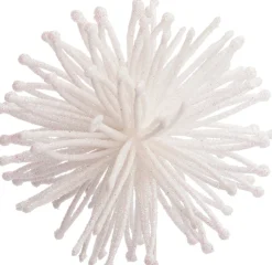 Glitter ijsster 10 cm 4 stuks wit