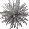 Glitter ijsster 10 cm 4 stuks zilver