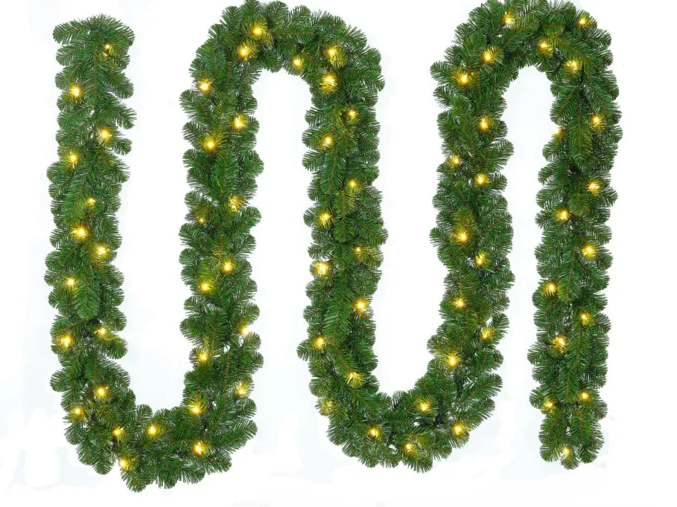 Guirlande Winterberg met LED verlichting 5 m x D 25 cm warm wit
