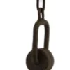 Haak aan ketting middel bruin 9 x 4 x 73 cm
