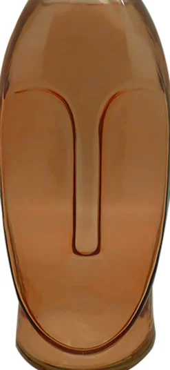 Hakbijl Glass vaas Head bruin D 15 H 30 cm