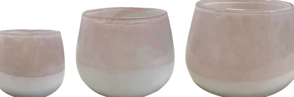 Hakbijl Glass vaas Imani taupe D 11 H 9 cm