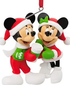 Hallmark kerst ornament Mickey en vrienden mickey & minnie 5 x 5,5 x 8,5 cm