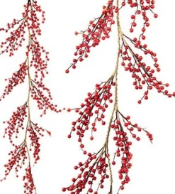 Hogewoning Seasonal guirlande rood 130 cm