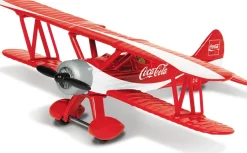 Hornby Coca-Cola kerstdorpminiatuur stearman vliegtuig 12,6 x 10 x 6 cm