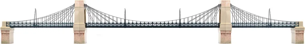 Hornby kerstdorpminiatuur grote hangbrug 36,2 x 12 x 20 cm