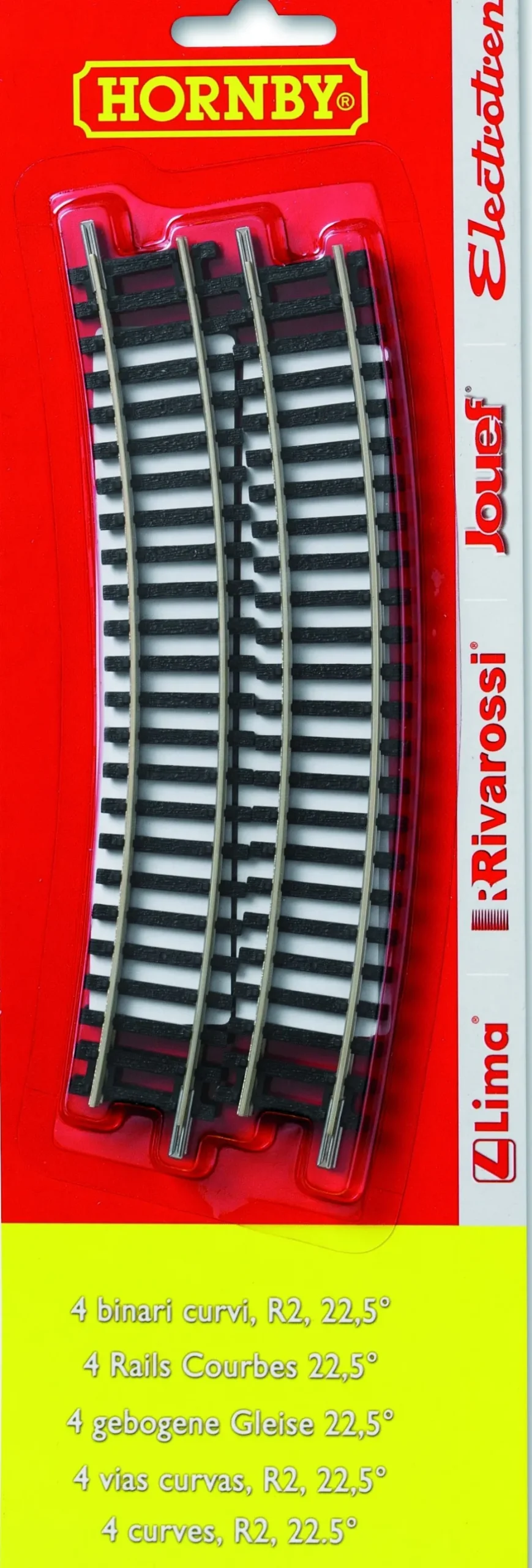 Hornby kerstdorp miniatuur treinrails 18 x 3 x 0,5 cm 4 stuks
