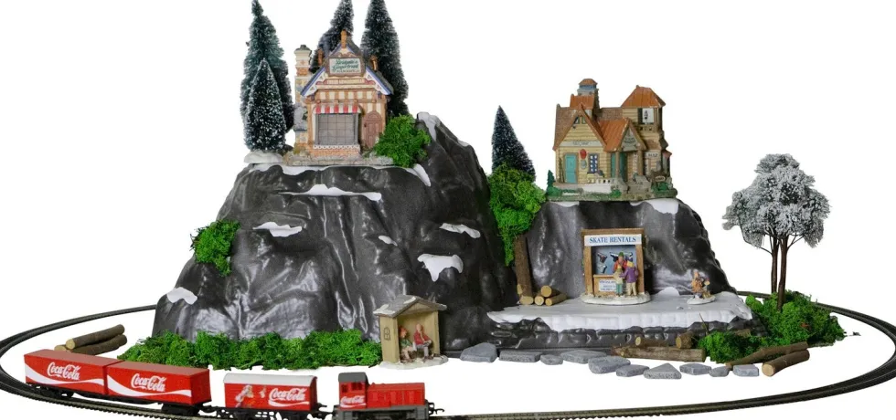 Hornby kerstdorp set kersttrein Coca-Cola 8-delig