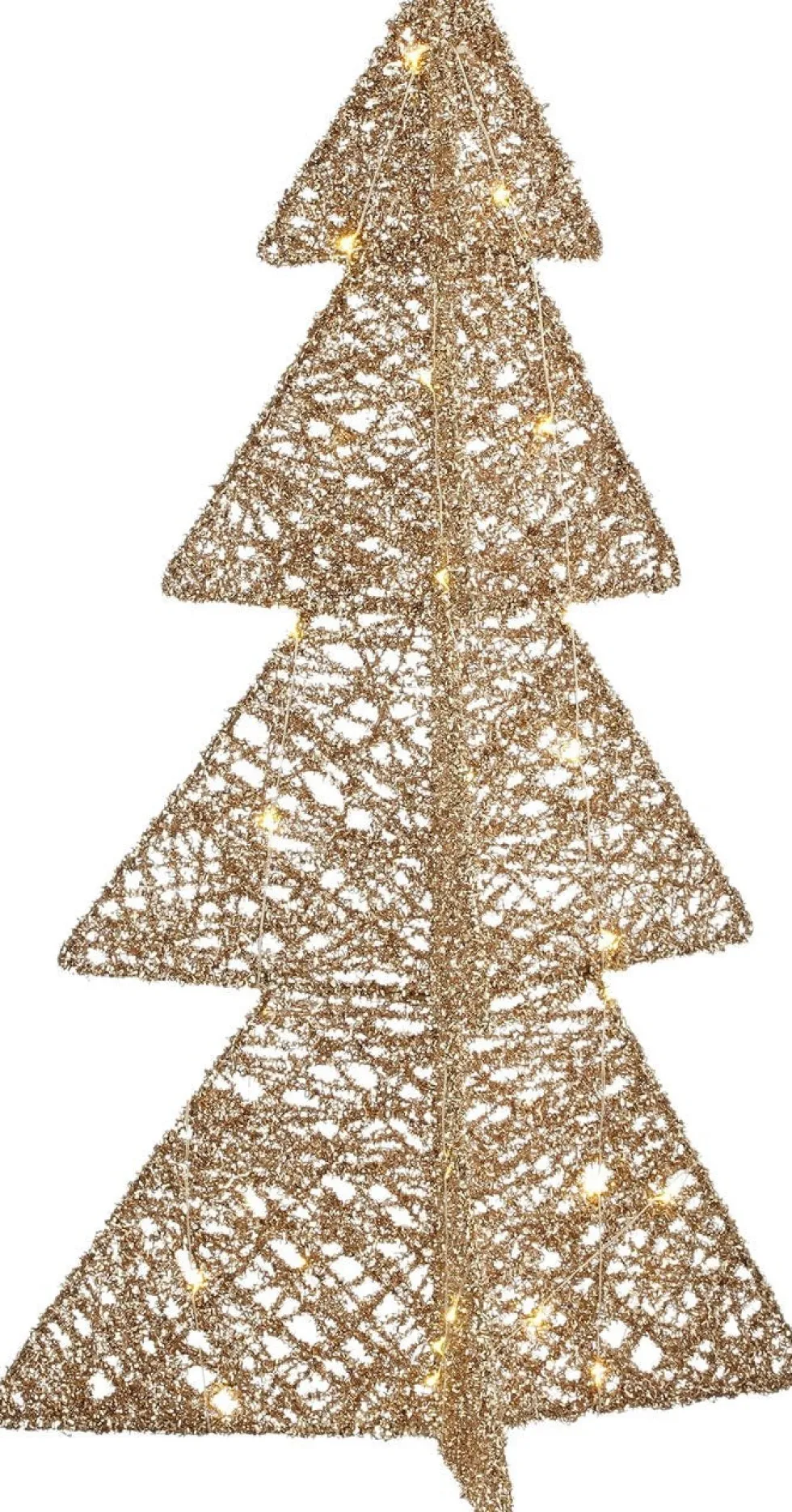 House of Seasons decoratieboom goud met verlichting D 42 H 77 cm