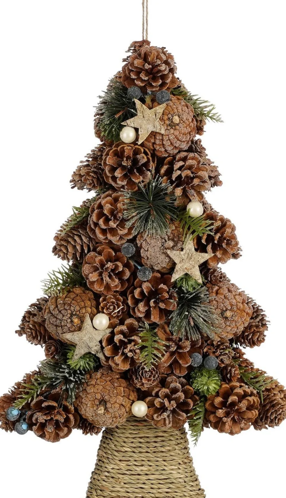 House of Seasons decoratieboom Tantu dennenappels bruin 44 x 29 x 8 cm