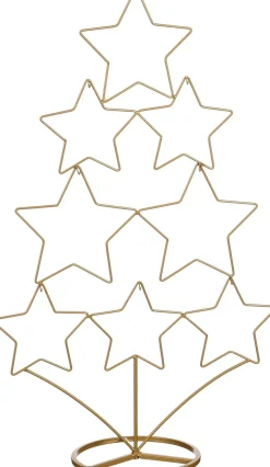 House of Seasons decoratieboom Rocky ster goud 36 x 16 x 58 cm