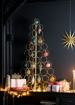 House of Seasons decoratieboom Blade goud 77,5 x 77,5 x 118 cm