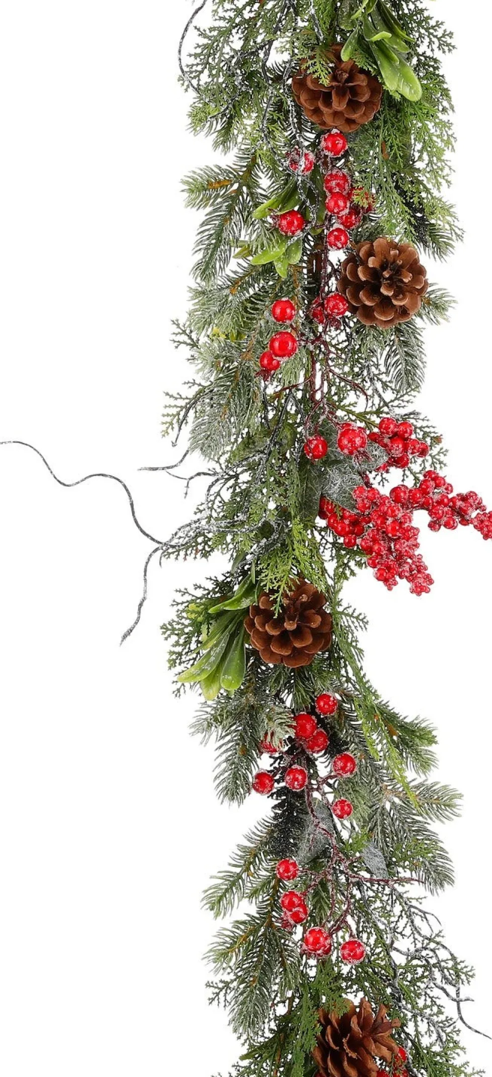 House of Seasons guirlande Randell besneeuwd bessen 180 x 15 x 10 cm
