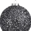 House of Seasons kerstbal antraciet D 10 cm