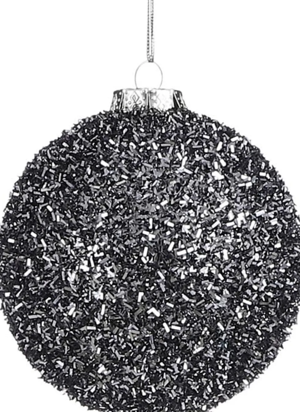 House of Seasons kerstbal antraciet D 10 cm