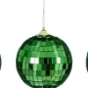 House of Seasons kerstbal Disko groen D 2,5 cm 10 stuks
