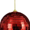 House of Seasons kerstbal Disko rood D 15 cm