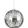 House of Seasons kerstbal Disko zilver D 2,5 cm 10 stuks