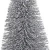 House of Seasons kerstclip boom zilver D 6,5 H 16 cm 3 stuks