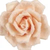 House of Seasons kerstclip roos beige D 14 H 7 cm