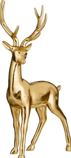 House of Seasons kerstfiguur hert goud 95 x 50 x 155,5 cm