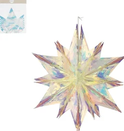 House of Seasons kersthanger Riku ster iriserend 40 x 38 x 20 cm