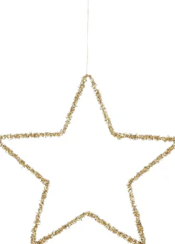 House of Seasons kersthanger ster goud D 25 cm