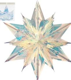 House of Seasons kersthanger Riku ster iriserend 90 x 80 x 34 cm