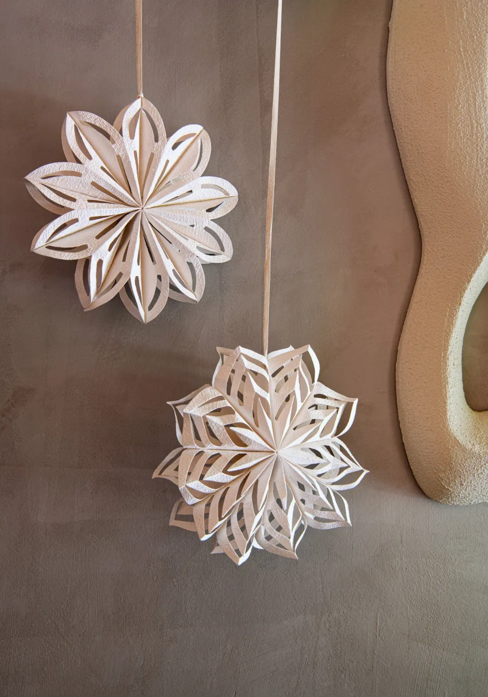 House of Seasons kersthanger bloem wit D 30 H 7 cm