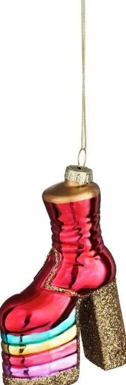 House of Seasons kerst ornament Disco laars 7 x 3 x 11 cm