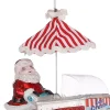 House of Seasons kerst ornament ijscowagen rood 11,5 x 7,5 x 12,5 cm
