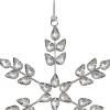 House of Seasons kerst ornament sneeuwvlok zilver D 13 H 2 cm