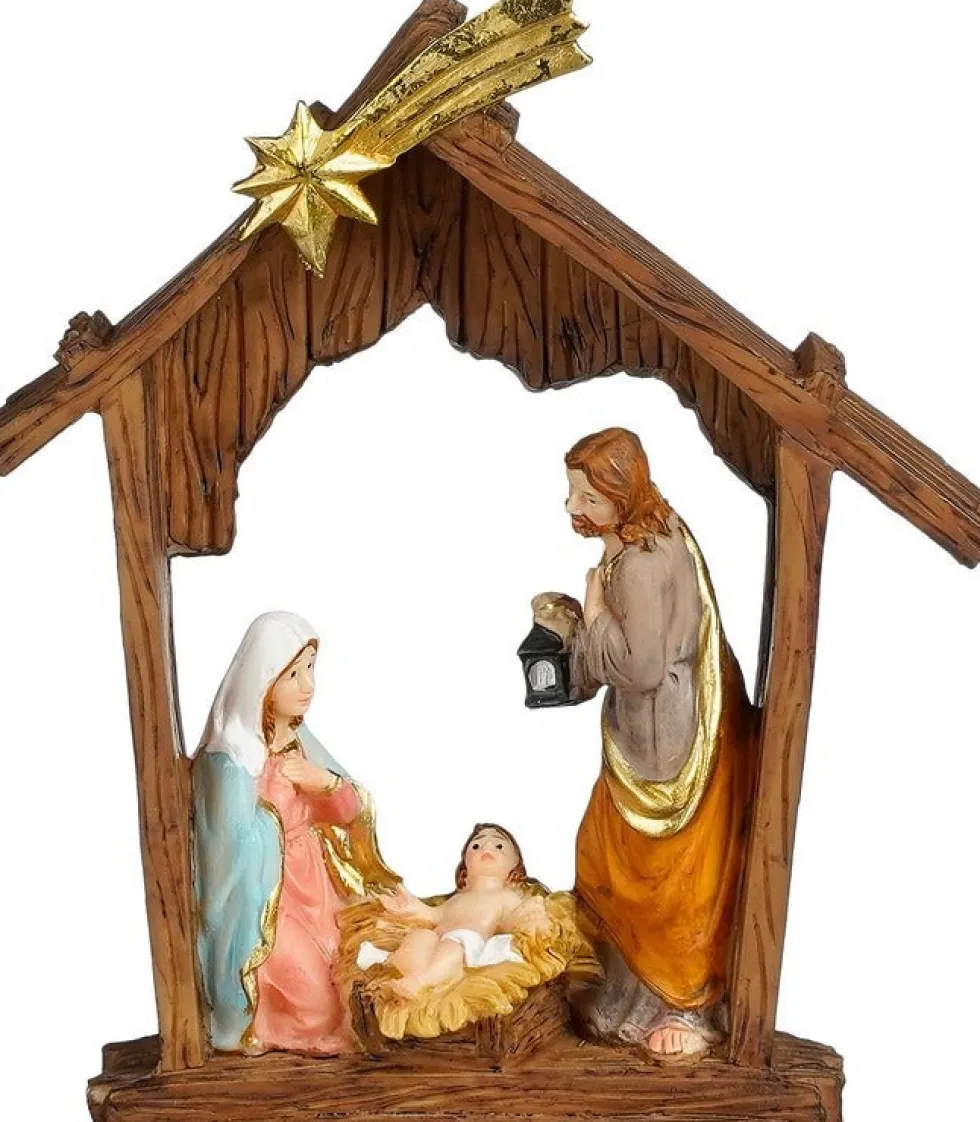 House of Seasons kerststal met figuren 13,5 x 3,5 x 15,5 cm