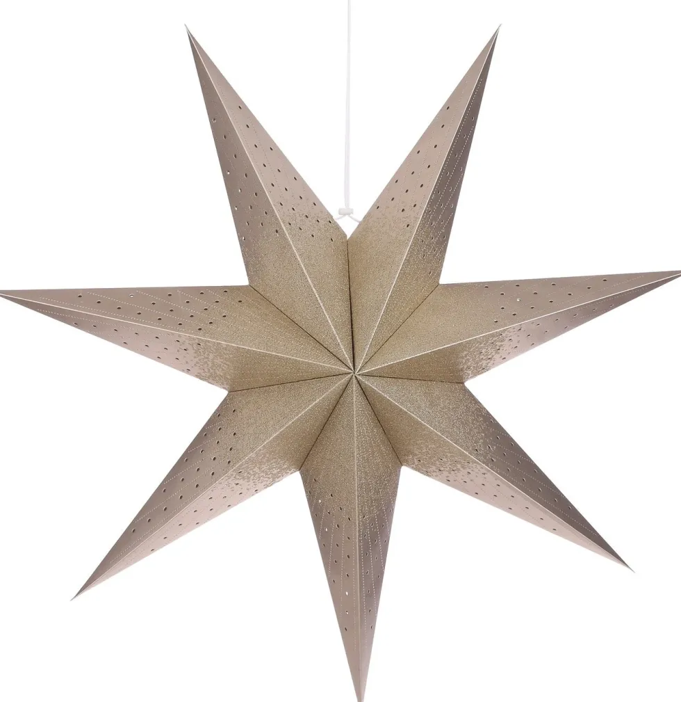 House of Seasons kerstster beige D 75 H 23 cm