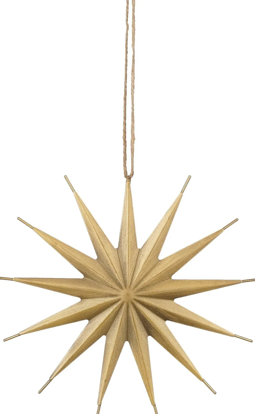 House of Seasons kerstster goud 24,5 x 1 x 41 cm