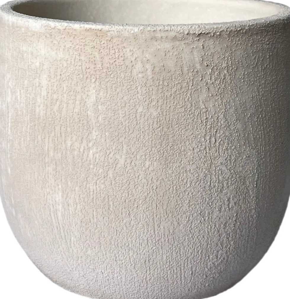 HS bloempot Avion crème D 39 H 36 cm